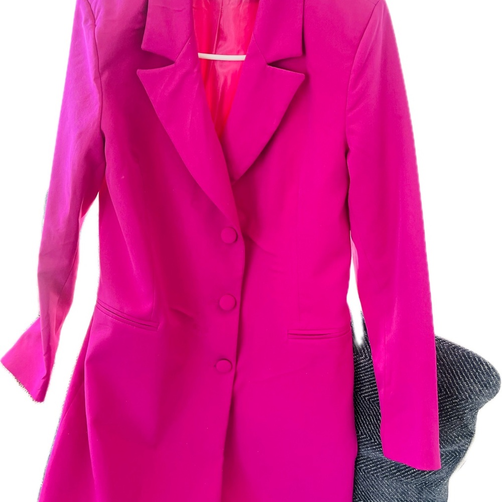 Long sleeve pink blazer jacket dress💖